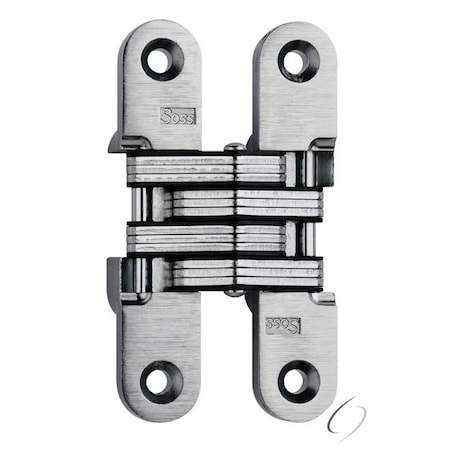 Universal Industrial Soss 3/4" x 3-3/4" Medium Duty Invisible Hinge for 1-1/8" Doors Satin Chrome Finish 212US26D.SOSS